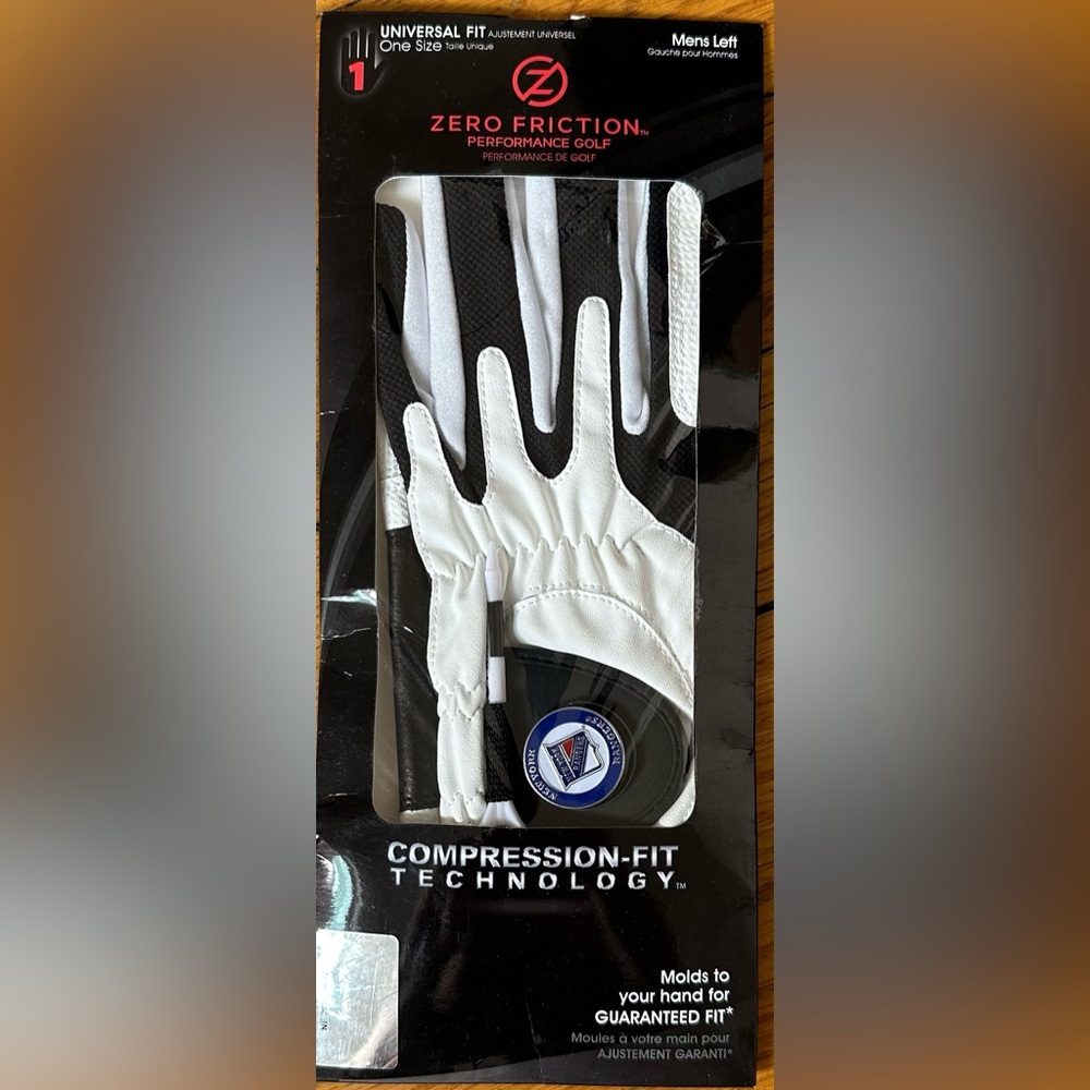 Official NHL New York Rangers Zero Friction Golf Glove with Ball Marker - Hockey